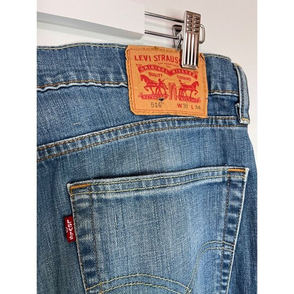 Men's Levi's Denim 514 Straight Fit Jeans Size 33x34 (FITS 33X33) - Picture 7 of 11